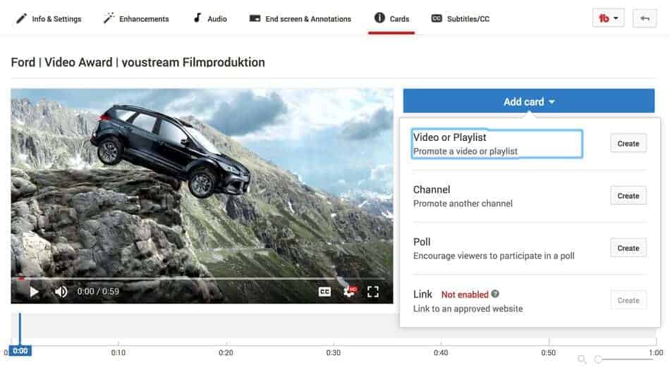 Infokarten für Interaktivität