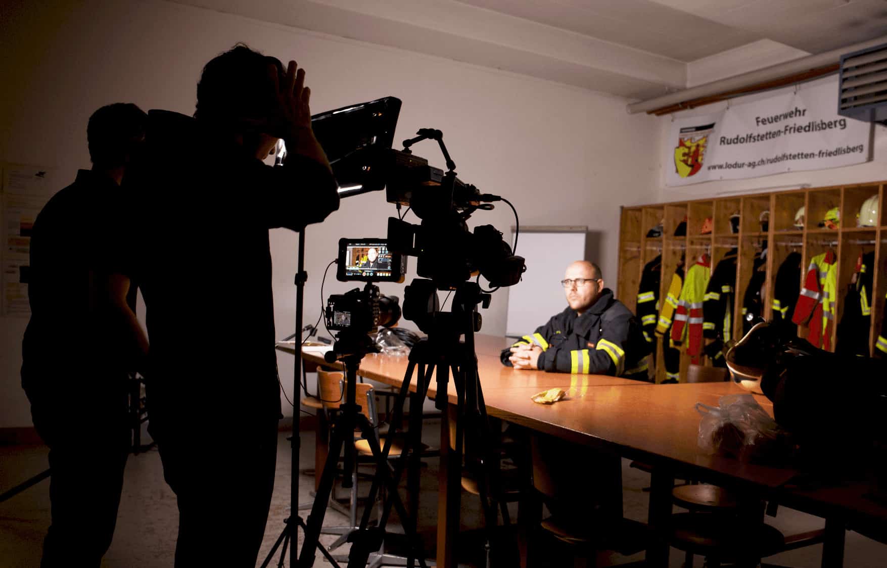 Ein Schnappschuss entstanden beim Werbespot-Dreh