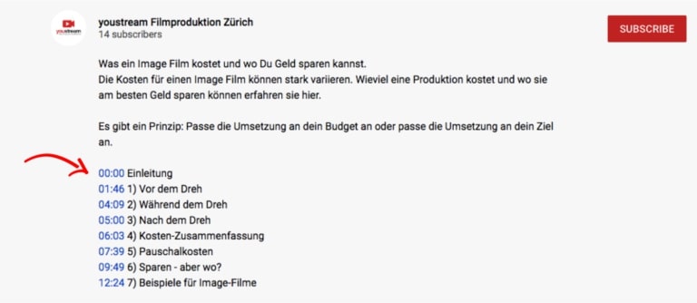 Bearbeitung und Formatierung der Untertitel