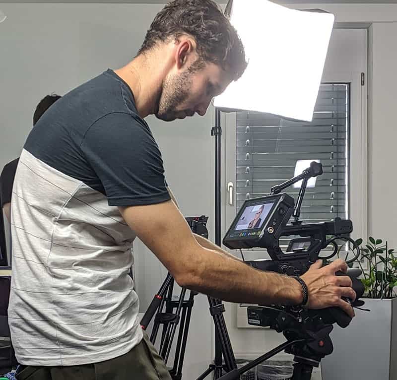 Reto beim Dreh als Video Producer