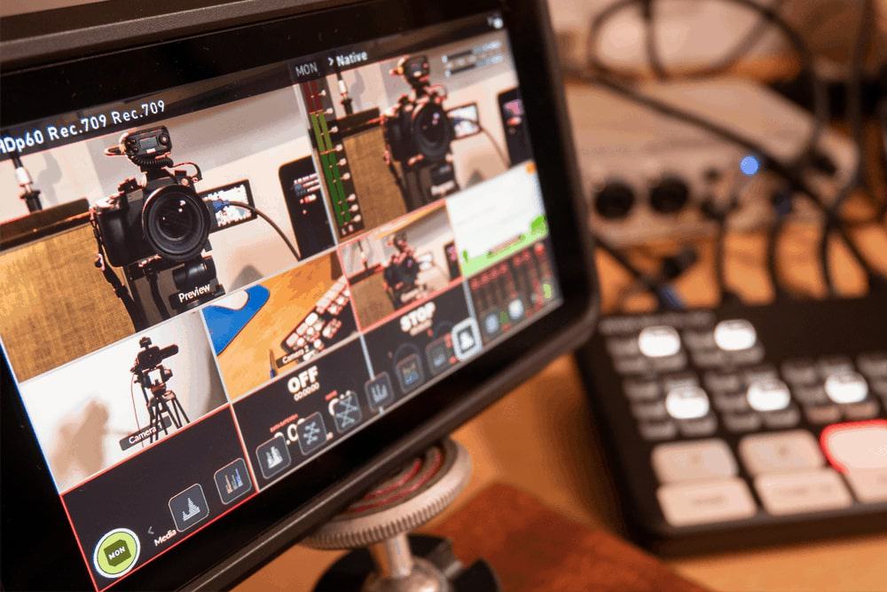 Bildschirm beim Videodreh